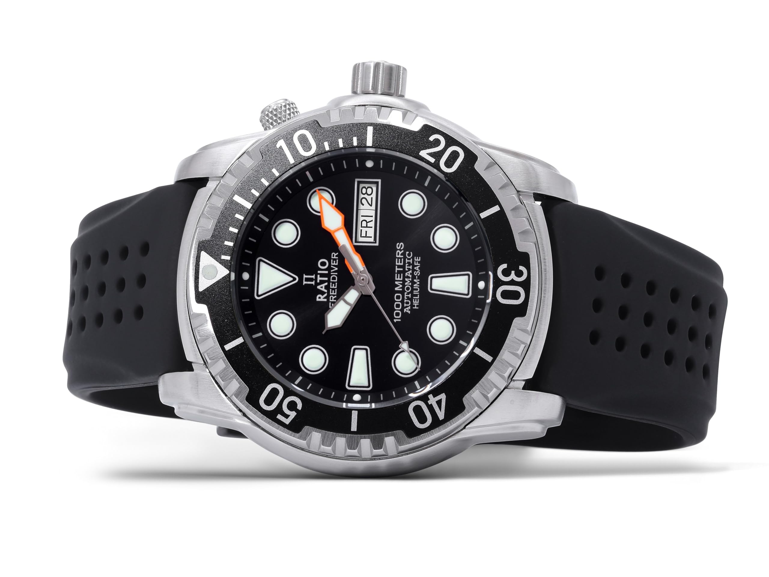 RATIO FreeDiver Helium-Safe Dive Watch Sapphire Crystal Automatic Diver Watch 1000M Water Resistant Diving Watch for Men - Image 3