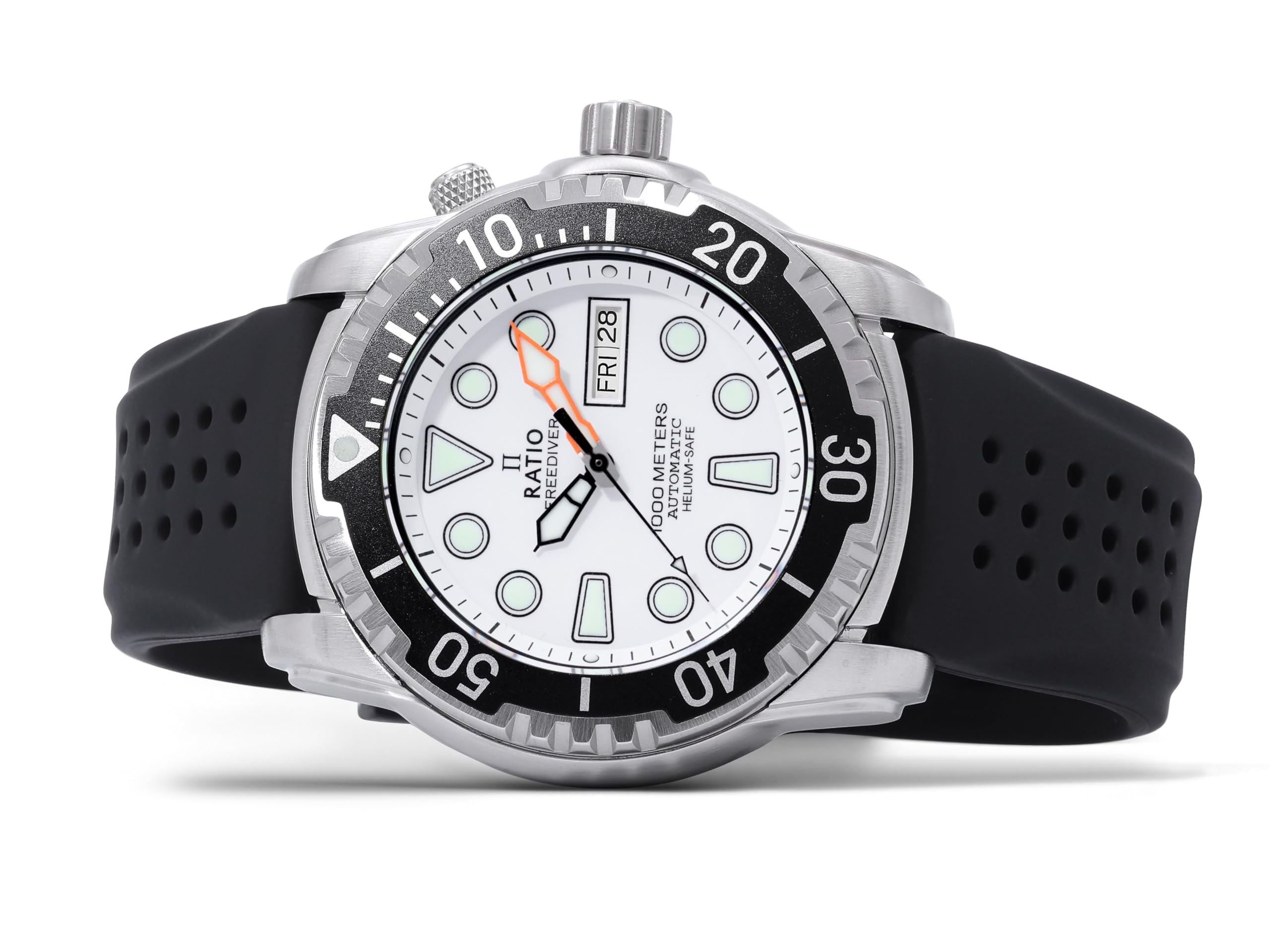 RATIO FreeDiver Helium-Safe Dive Watch Sapphire Crystal Automatic Diver Watch 1000M Water Resistant Diving Watch for Men - Image 5