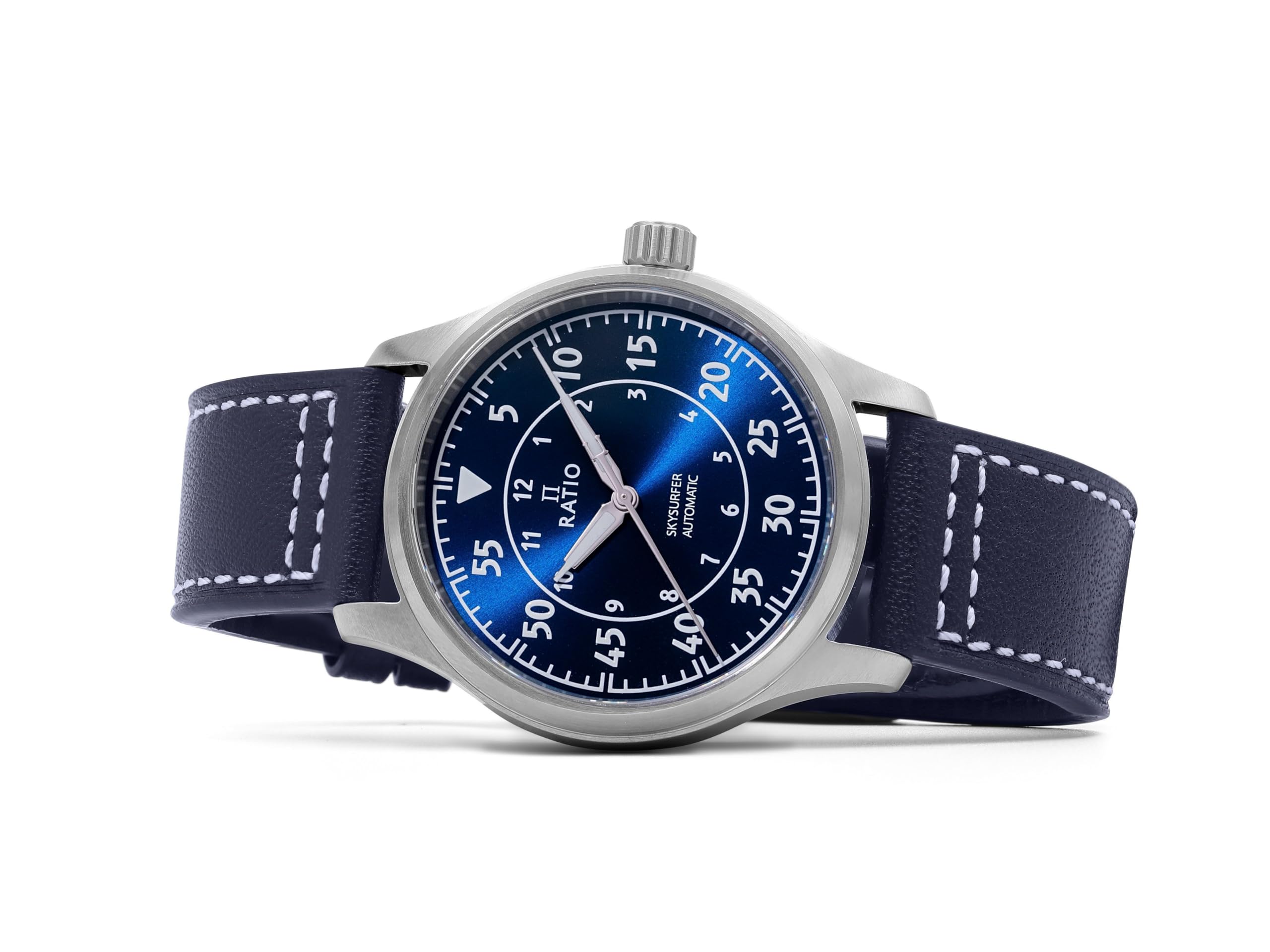 RATIO Pilot Style Watches Analog Japanese Automatic 200M Water Resistant Casual Formal Wear Watch for Men - Image 3